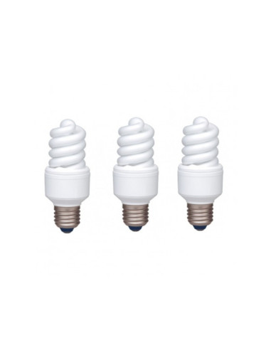 SET 3 becuri fluorescent Panasonic, soclu E27, putere 13W