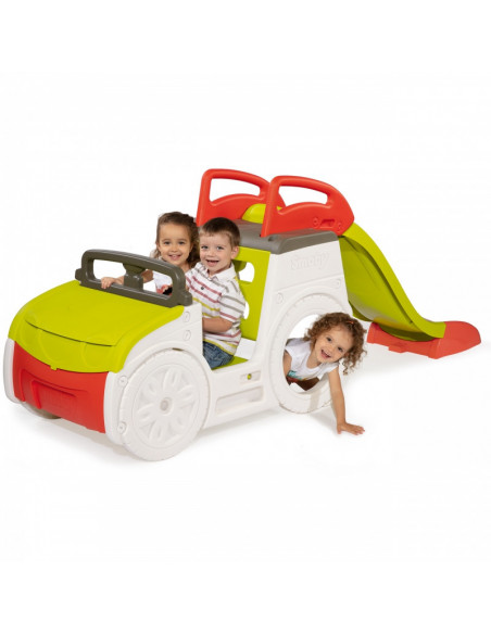 Spatiu de joaca Smoby cu tobogan masinuta, Adventure Car,840205