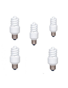 SET 5 becuri fluorescent Panasonic, soclu E27, putere 13W