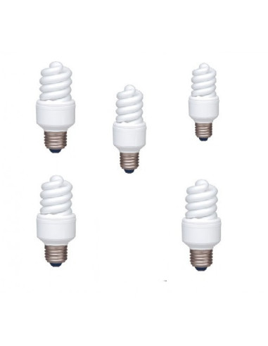 SET 5 becuri fluorescent Panasonic, soclu E27, putere 13W