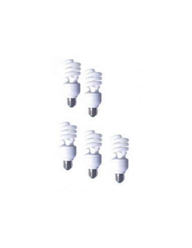 SET 5 becuri fluorescent Panasonic, soclu E27, putere 19W