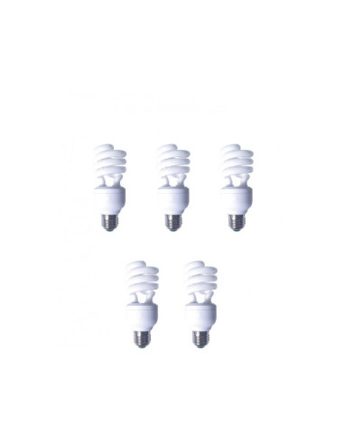 SET 5 becuri fluorescent Panasonic, soclu E27, putere 19W