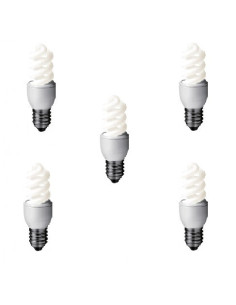 SET 3 becuri fluorescent Panasonic, soclu E27, putere 8W, forma