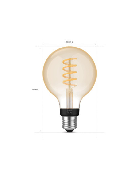BEC smart LED Philips, soclu E27, putere 7W, forma clasic