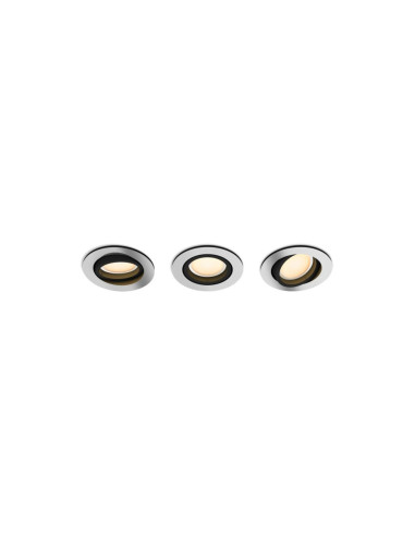 SET 3 SPOTURI incastrate smart LED Philips, soclu GU10, putere