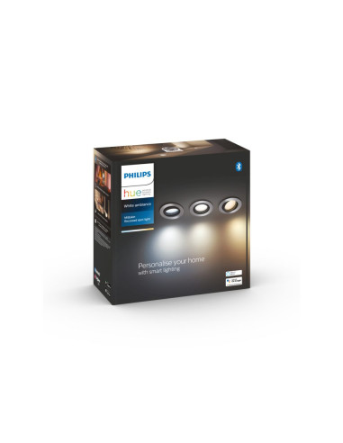 SET 3 SPOTURI incastrate smart LED Philips, soclu GU10, putere