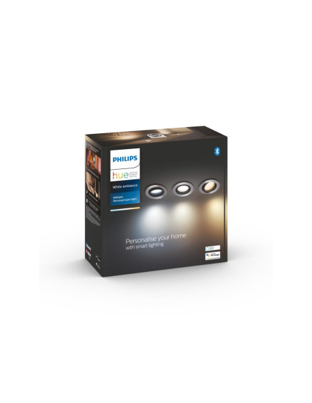 SET 3 SPOTURI incastrate smart LED Philips, soclu GU10, putere