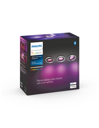 SET 3 SPOTURI incastrate smart LED Philips, soclu GU10, putere