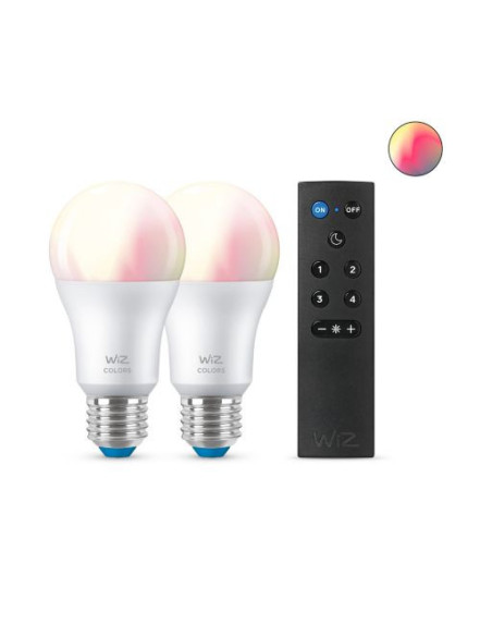 SET 2 becuri smart LED Philips, soclu E27, putere 8W, forma