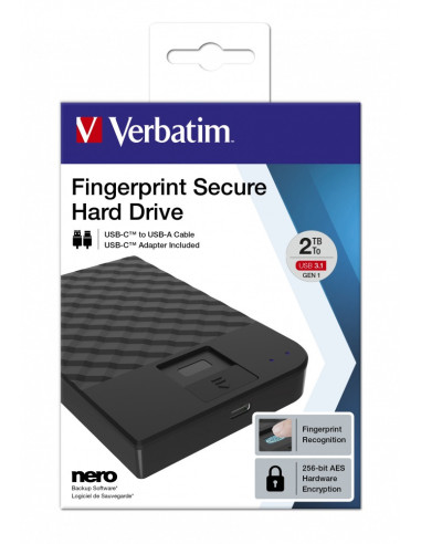 HDD. Externe Verbatim HDD 2,5" 2TB USB 3.1 GEN 1, "53651"