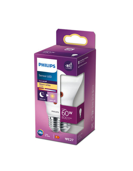 BEC LED Philips, soclu E27, putere 7.5W, forma clasic, lumina