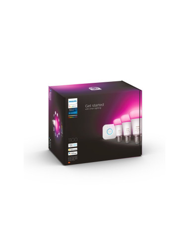 SET 3 becuri smart LED Philips, soclu E27, putere 9 W, forma