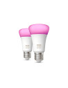 SET 2 becuri smart LED Philips, soclu E27, putere 9 W, forma