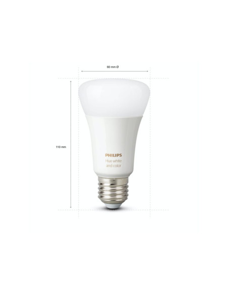 SET 2 becuri smart LED Philips, soclu E27, putere 9 W, forma