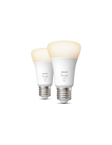 SET 2 becuri smart LED Philips, soclu E27, putere 9W, forma