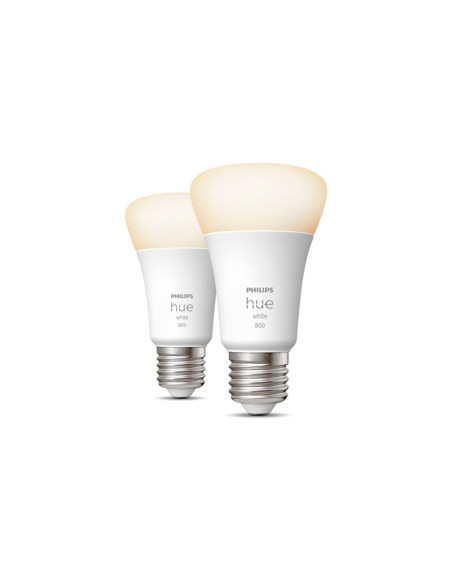 SET 2 becuri smart LED Philips, soclu E27, putere 9W, forma