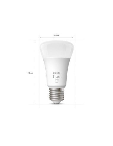SET 2 becuri smart LED Philips, soclu E27, putere 9W, forma