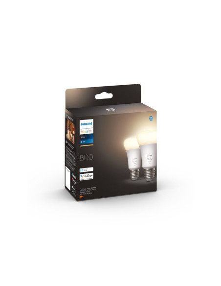 SET 2 becuri smart LED Philips, soclu E27, putere 9W, forma