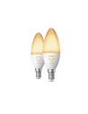 SET 2 becuri smart LED Philips, soclu E14, putere 4W, forma