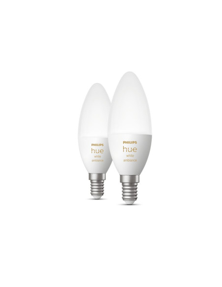 SET 2 becuri smart LED Philips, soclu E14, putere 4W, forma