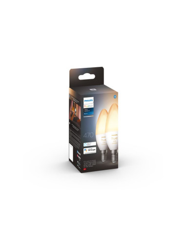 SET 2 becuri smart LED Philips, soclu E14, putere 4W, forma
