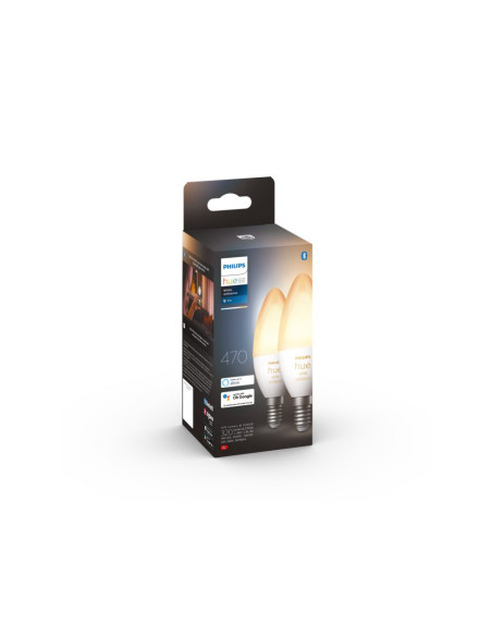 SET 2 becuri smart LED Philips, soclu E14, putere 4W, forma