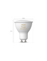 SET 2 becuri smart LED Philips, soclu GU10, putere 5W, forma