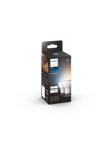 SET 2 becuri smart LED Philips, soclu GU10, putere 5W, forma