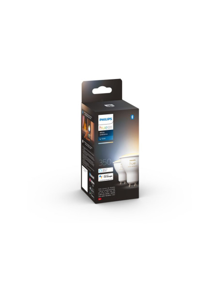 SET 2 becuri smart LED Philips, soclu GU10, putere 5W, forma