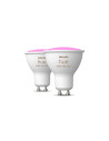 SET 2 becuri smart LED Philips, soclu GU10, putere 5W, forma