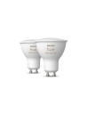 SET 2 becuri smart LED Philips, soclu GU10, putere 5W, forma