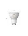 SET 2 becuri smart LED Philips, soclu GU10, putere 5W, forma