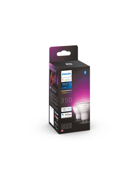 SET 2 becuri smart LED Philips, soclu GU10, putere 5W, forma