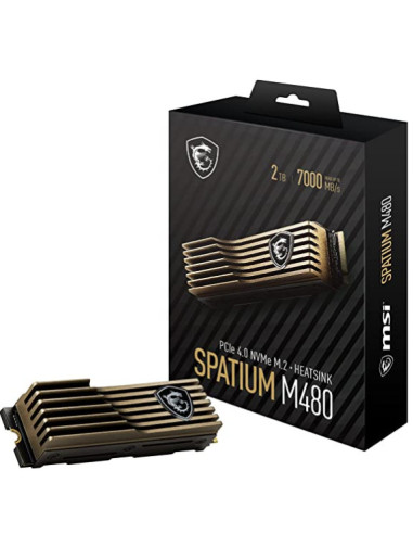 SSD MSI SPATIUM M480, 2TB, M.2, PCIe Gen4.0 x4, 3D Nand, R/W: