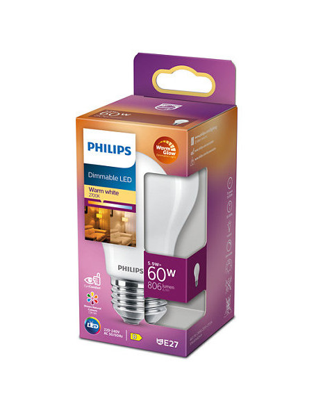 BEC LED Philips, soclu E27, putere 9 W, forma clasic, lumina