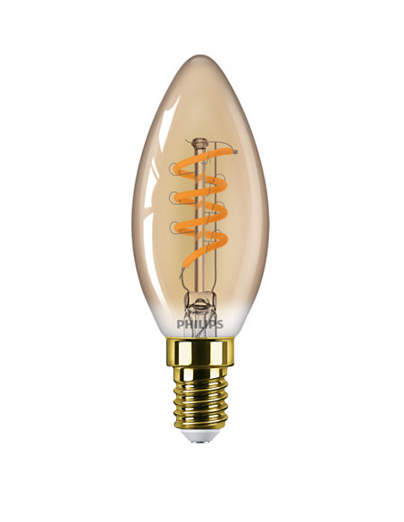 bec LED Philips, soclu E14, putere 2.5 W, forma lumanare