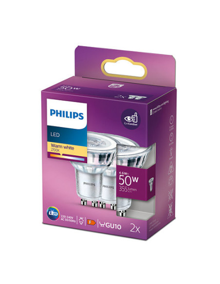 SPOT incastrat LED Philips, soclu GU10, putere 4.6 W, forma
