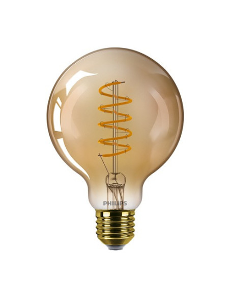 BEC LED Philips, soclu E27, putere 4 W, forma oval, lumina alb
