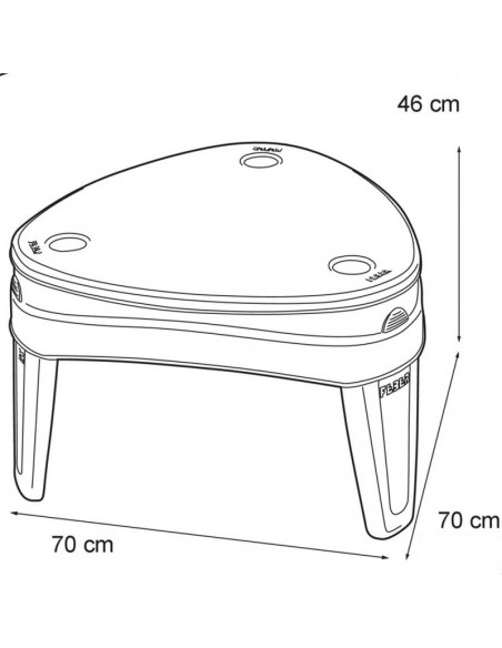 Masuta activitati Feber 2 in 1, 46 x 70 x 70 cm,10238