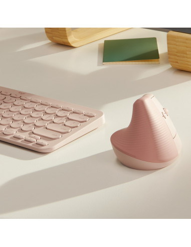 LOGITECH Lift Vertical Ergonomic Mouse - ROSE/DARK ROSE - LOGITECH Lift Vertical Ergonomic Mouse - ROSE/DARK ROSE -