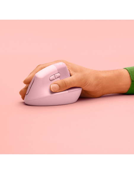 LOGITECH Lift Vertical Ergonomic Mouse - ROSE/DARK ROSE - LOGITECH Lift Vertical Ergonomic Mouse - ROSE/DARK ROSE -