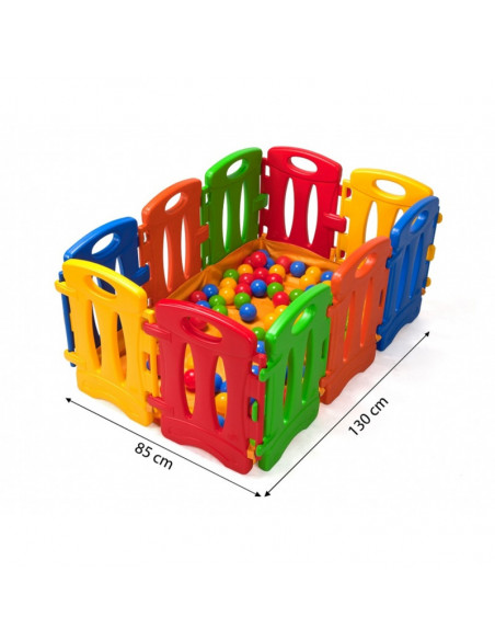 Tarc de joaca copii colorat, 130 x 90 x 60 cm,543447