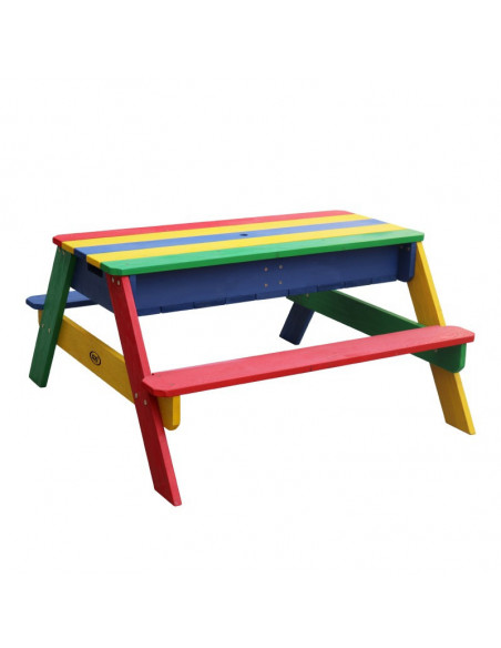 Masuta copii Axi colorata cu umbrela, 97.7 x 95 x 48.7