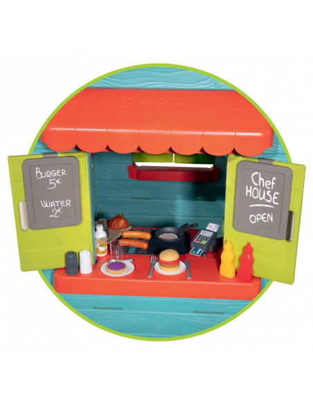 Casuta copii Smoby Chef House cu bucatarie, 124.5 x 132 x 135.7