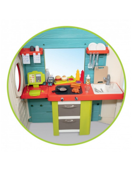 Casuta copii Smoby Chef House cu bucatarie, 124.5 x 132 x 135.7