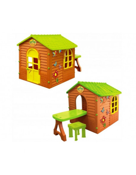 Casuta copii MochToys Garden House cu masuta, 180 x 122 x 120.5 Casuta copii MochToys Garden House cu masuta, 180 x 122 x 120.5