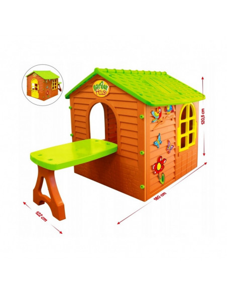 Casuta copii MochToys Garden House cu masuta, 180 x 122 x 120.5 Casuta copii MochToys Garden House cu masuta, 180 x 122 x 120.5