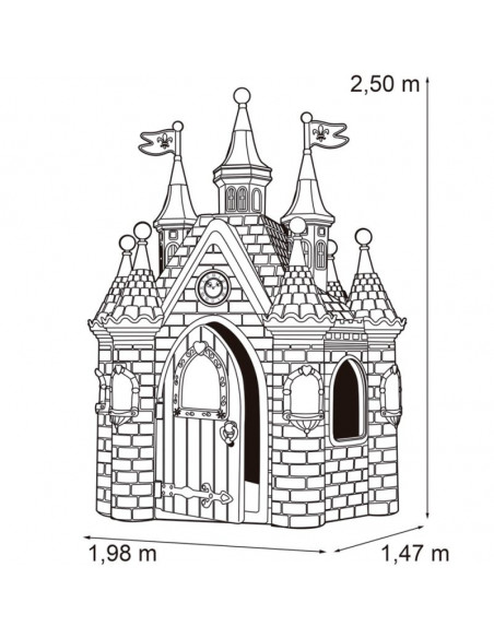 Casuta castel copii Feber Frozen, 250 x 198 x 147 cm,12448