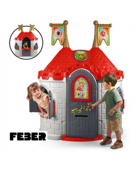 Casuta castel medieval copii Feber, 125 x 87 x 164 cm,12609