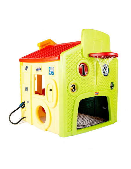 Casuta copii 4 in 1 Little Tikes Benzinarie, 147 x 124 x 155